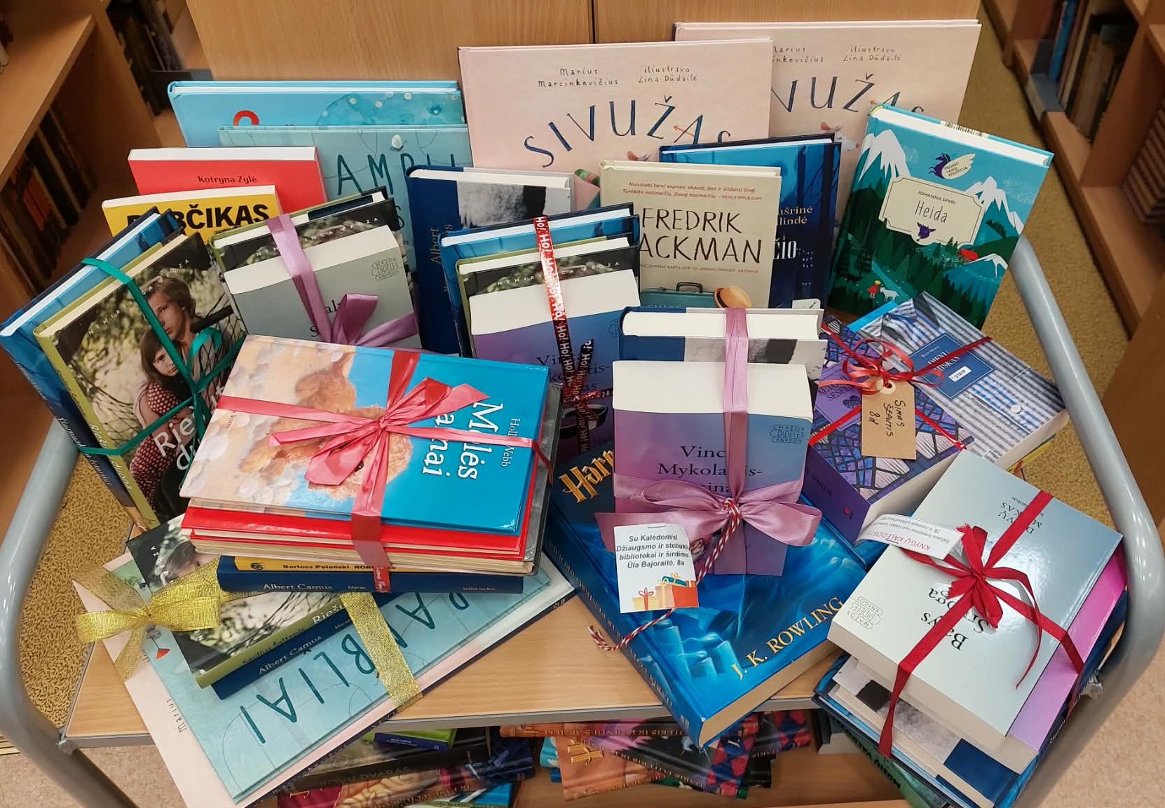 Dėkojame visiems, kurie dalyvavo akcijoje „Bibliotekų knygų Kalėdos“