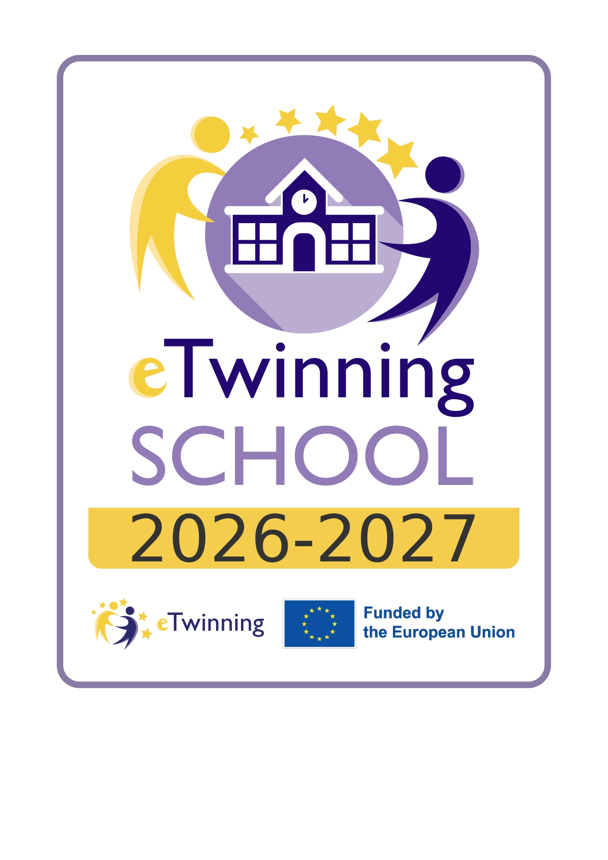 Mums suteiktas „eTwinning“ mokyklos ženklelis 2026–2027 m.!